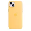 Silicone hoes Apple iPhone 14 Plus MagSafe Sunglow geel