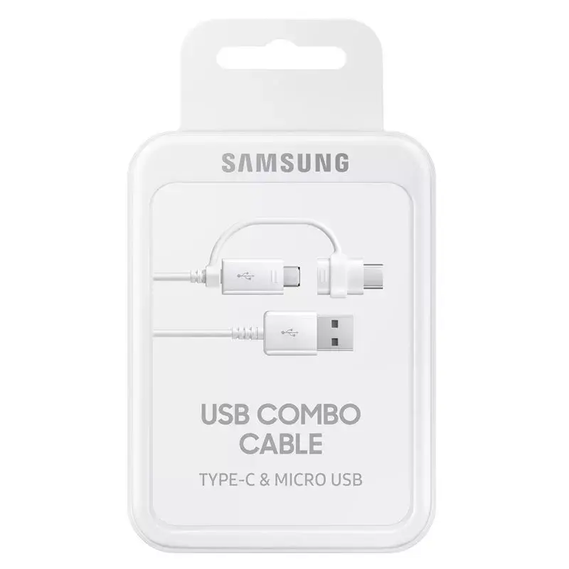 USB-kabel Samsung EP-DG930 1,5 m USB-A USB-C/Micro-USB-B wit
