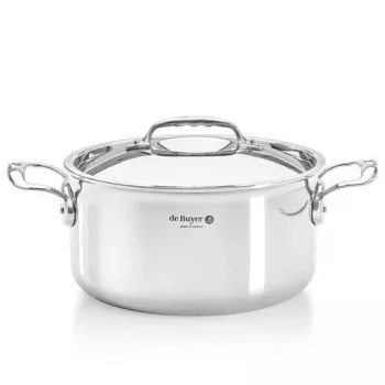 de Buyer Affinity Kookpan met deksel, 28 cm, roestvrij staal
