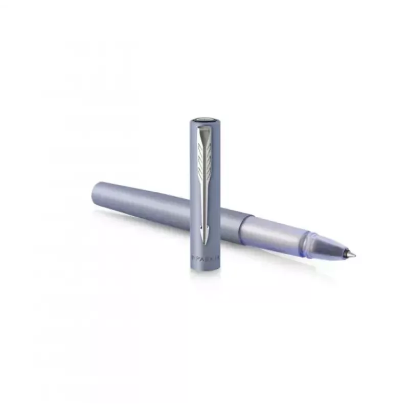Stickpen Parker Vector XL blauw zilver RVS