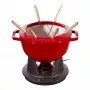 Fondue-set Staub 18 cm Cherry, rond 0,25 L, 187×100 mm, 4,6 kg