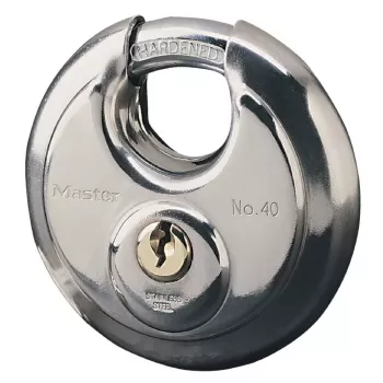 Discus-hangslot MASTER LOCK 70 mm RVS omwikkelde beugel