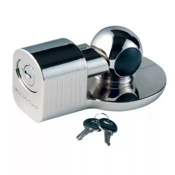 Koppelingsslot MASTER LOCK universeel aanhangerkoppelingsslot zilver platte sleutel