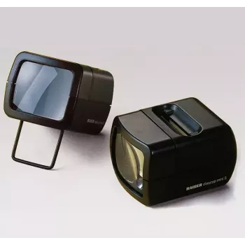 Diaprojector KAISER 2010 — compacte 3x vergroting, 75×105×60 mm, 1,5 V batterij