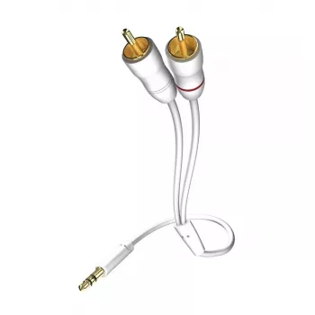 Audiokabel Inakustik 0031000075 0,75 m 3,5 mm 2 x RCA wit