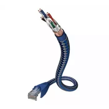 Netwerkkabel Inakustik 00480301 RJ-45 Cat6 1 m blauw zilver