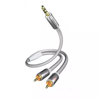 Audiokabel Inakustik 00410005 5m 3,5mm 2 x RCA wit