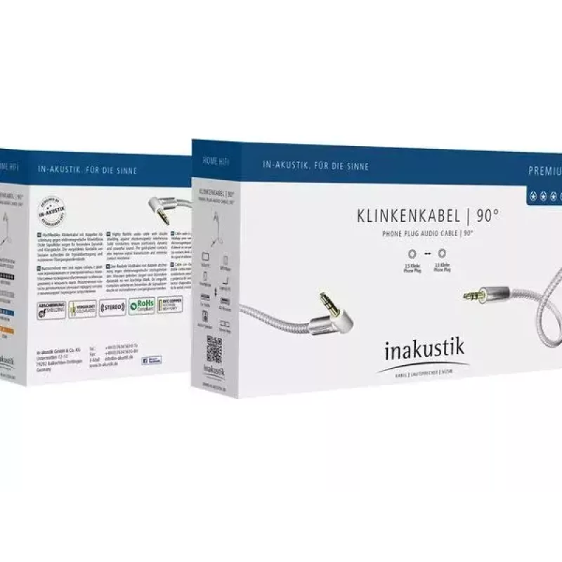 Audiokabel Inakustik 004104015 1,5 m 3,5 mm zilver wit