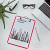 Klembord Leitz WOW A4 metaal rood 80 vel