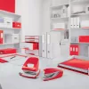 Klembord Leitz WOW A4 metaal polyfoam rood 75 vel