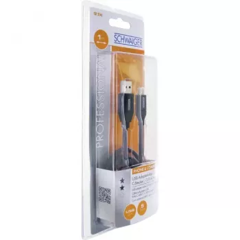 USB-kabel Schwaiger CK 3141 USB 3.2 Gen 1 1m USB A USB C zwart