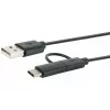 Schwaiger USB-kabel CK 3112 USB 2.0 1m USB A Micro-USB B zwart