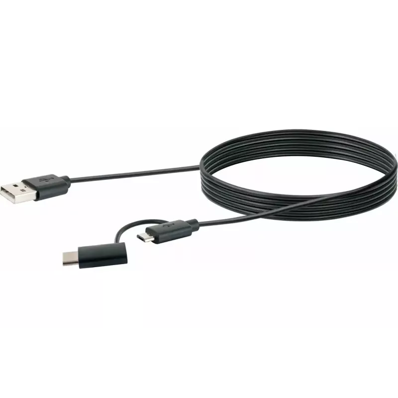 Schwaiger USB-kabel CK 3112 USB 2.0 1m USB A Micro-USB B zwart