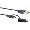 Schwaiger USB-kabel CK 3112 USB 2.0 1m USB A Micro-USB B zwart