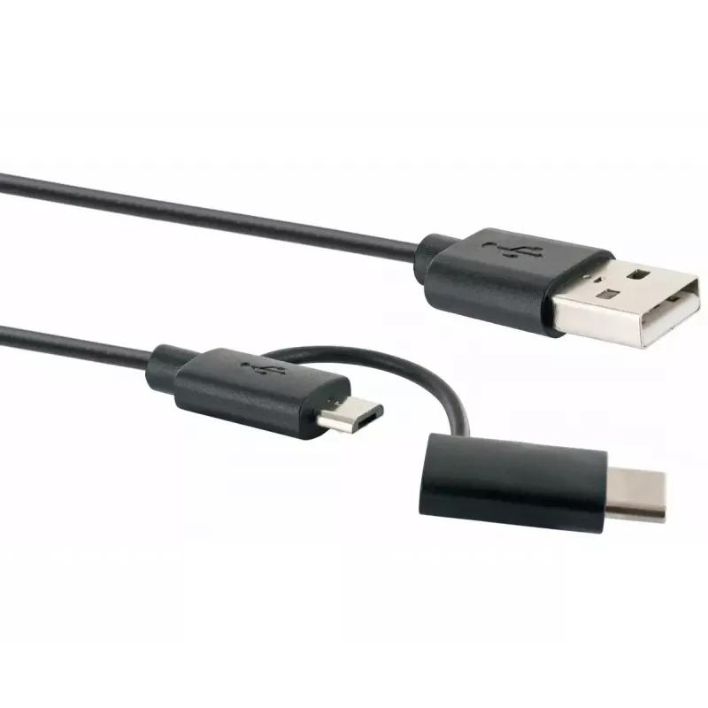 Schwaiger USB-kabel CK 3112 USB 2.0 1m USB A Micro-USB B zwart