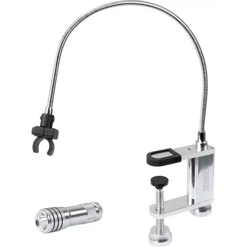 Grilllamp Schwaiger GLED0030 zwart zilver aluminium rubber batterij 0,5 W