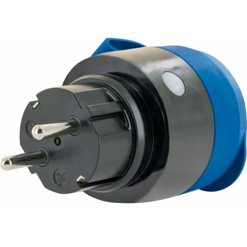 Stopcontact Schwaiger SOAW0044 blauw grijs IP44 230V 16A