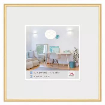 Enkele fotolijst Walther Design KV330G goud 18x18 cm