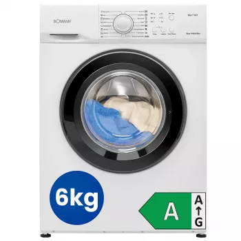 Frontlader wasmachine BOMANN WA7161 — 6 kg, 1000 t/min, klasse A, wit