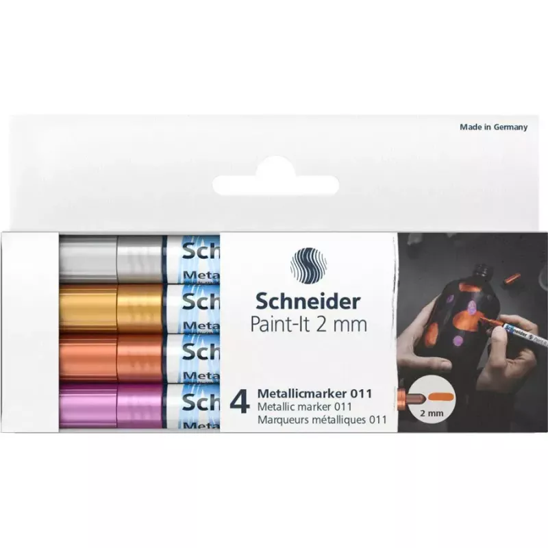 Paint marker Schneider ML01111501 koper goud zilver violet 4 stuks