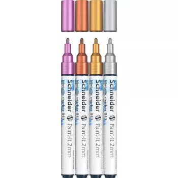 Paint marker Schneider ML01111501 koper goud zilver violet 4 stuks