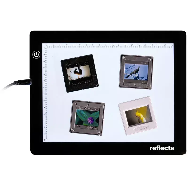 Enkelbeeldhouder Reflecta LED Light Pad A5 superslank zwart 19x14 cm
