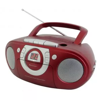 Draagbaar stereosysteem Soundmaster SCD5100RO — CD/radio/USB? (grijs, rood)