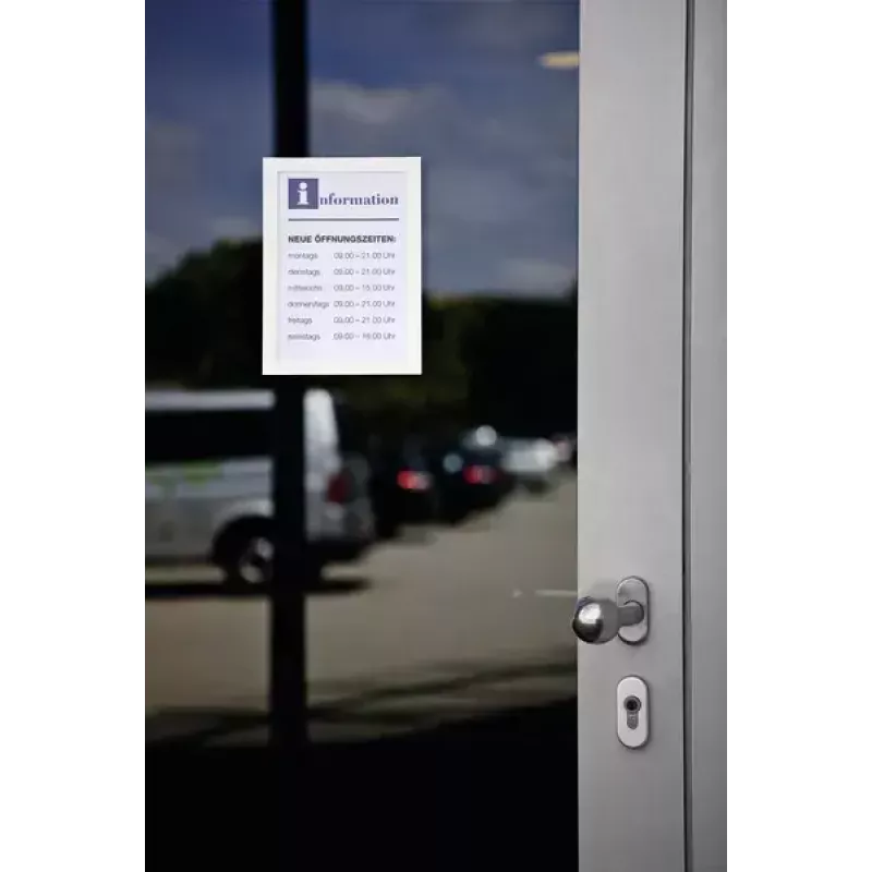 Durable DURAFRAME A5 zelfklevende documenthouder, zilver, verpakking van 2