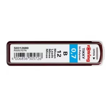 Potloodstiften rood Rotring Polymer Leads B 0,7 mm S0312680