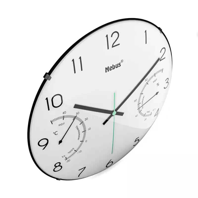 Kwartsuurwerk Mebus 16106 rond zwart wit