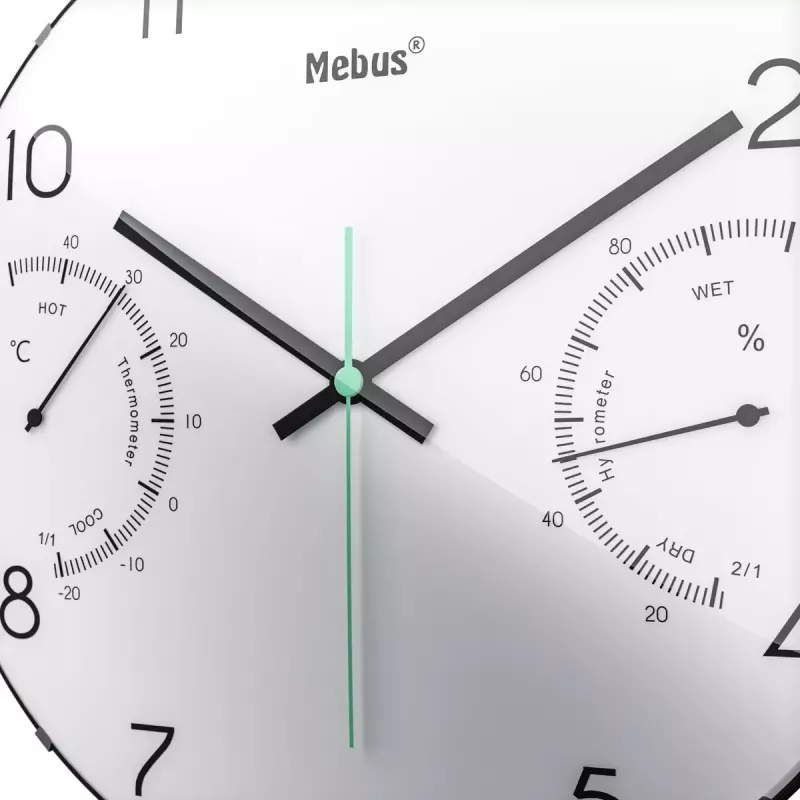 Kwartsuurwerk Mebus 16106 rond zwart wit