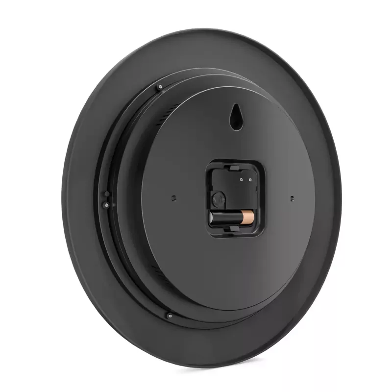 Digitaal uurwerk Mebus 19449 rond zwart wit batterij AA 30 cm