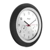 Digitaal uurwerk Mebus 19449 rond zwart wit batterij AA 30 cm
