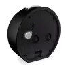 Kwartswekker Mebus 25806 rond zwart wit analoog batterij AA