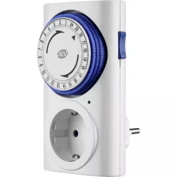 Analoge timer REV 0025400103 WS – mechanische wandtimer, wit