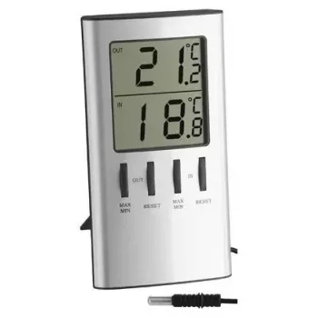 Elektronische omgevingsthermometer TFA-Dostmann 30.1027 indoor zilver °C