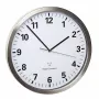 Wand-/tafelkwartsklok TFA 60.3523.02 — rond zilver/wit, 305 mm, AA 1,5 V