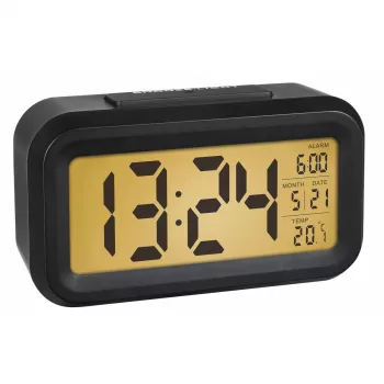 Kwartsklok TFA-Dostmann 60.2018.01 zwart LED-display