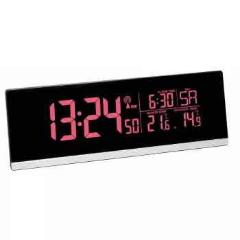 Digitale wekker TFA-Dostmann 60.2548.01 zwart batterijgevoed