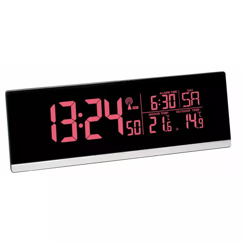 Digitale wekker TFA-Dostmann 60.2548.01 zwart batterijgevoed