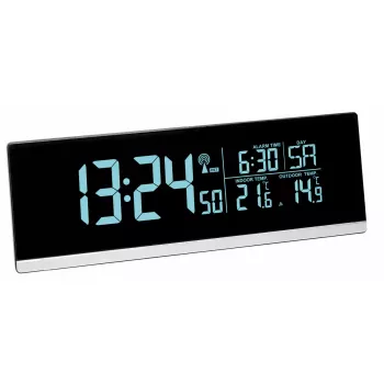 Digitale wekker TFA-Dostmann 60.2548.01 zwart batterijgevoed