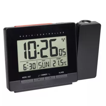Digitale radio-wekker TFA-Dostmann 60.5016.01 zwart temperatuurbereik -10 tot 50 °C
