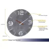 Wandklok TFA-Dostmann CONTOUR rond grijs wit 35 cm