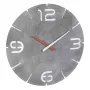 Wandklok TFA-Dostmann CONTOUR rond grijs wit 35 cm