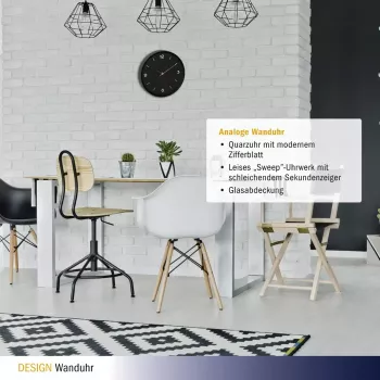 Wandklok TFA-Dostmann analoog 60.3056.01