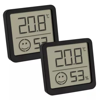 Elektronische omgevingsthermometer TFA-Dostmann 30.5053.01.02 binnen zwart