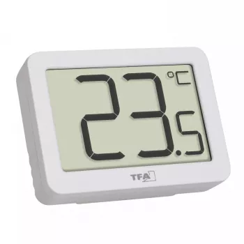 Elektronische omgevingsthermometer TFA-Dostmann 30.1065.02 binnen wit °C