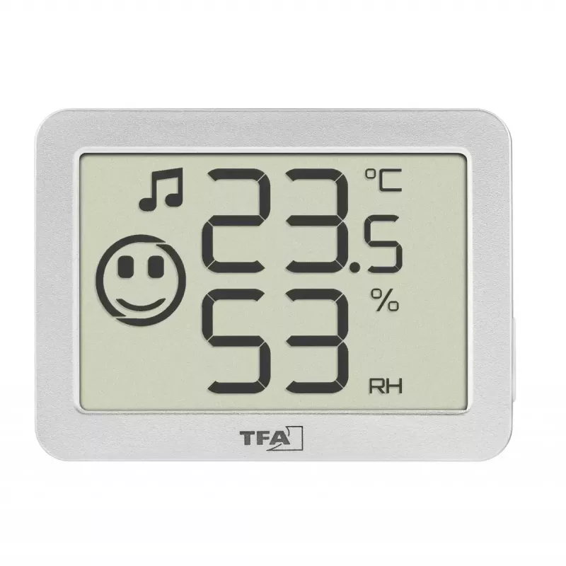 Binnen temperatuur- en vochtigheidssensor TFA-Dostmann 30.5055.02 vrijstaand draadloos