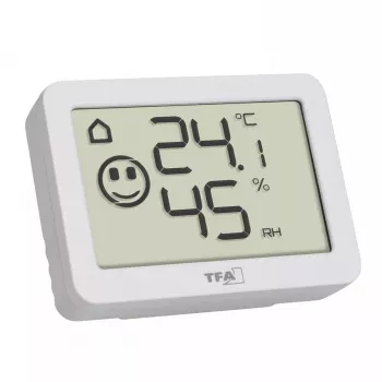 Binnen temperatuur- en vochtigheidssensor TFA-Dostmann 30.5055.02 vrijstaand draadloos