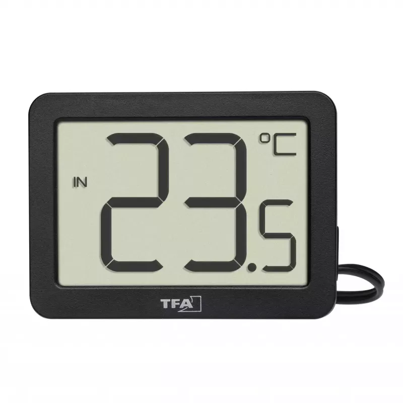 Elektronische omgevingsthermometer TFA-Dostmann 30.1066.01 binnen/buiten zwart